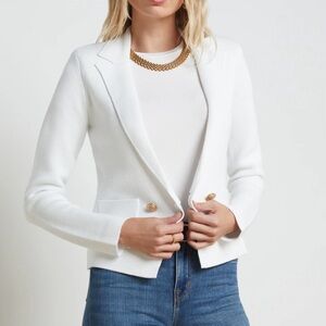 L’agence Sofia Knit Blazer | White | New with tags never worn